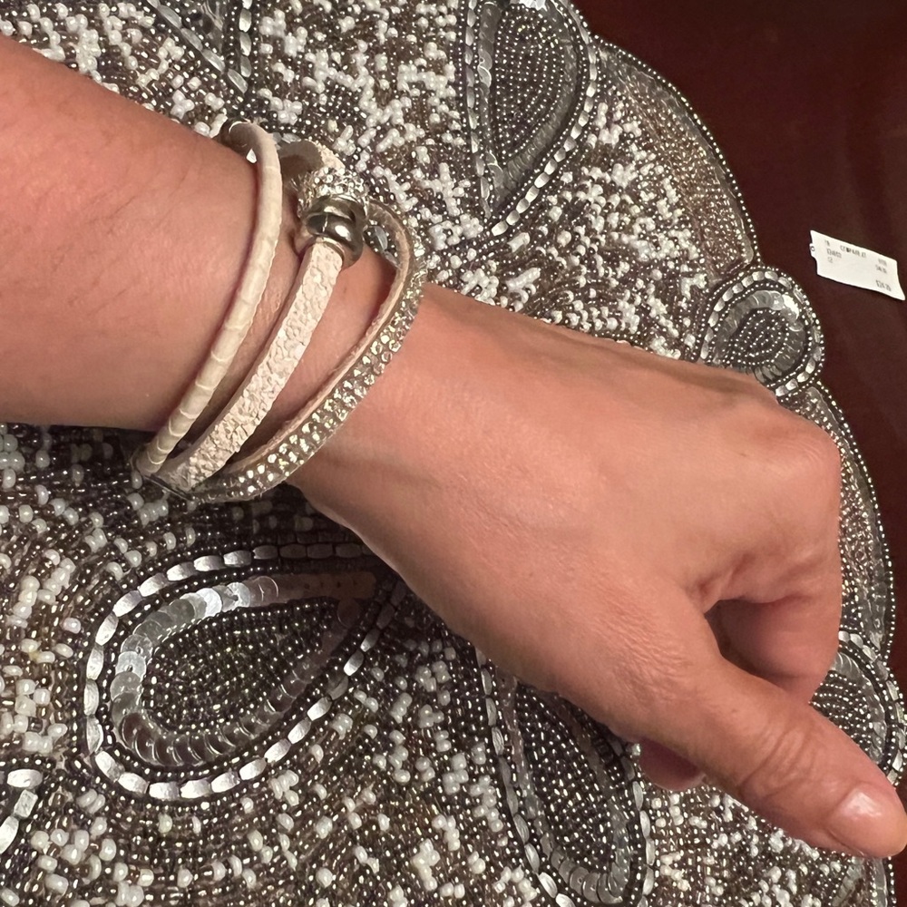 Leather and Beads Bracelet